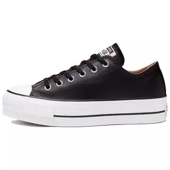 Converse Chuck Taylor All Star Lift Clean Ox Черные женские кроссовки Белые 561681C