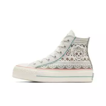 Converse Chuck Taylor All Star Lift High Da De Muertos 2024 унисекс кроссовки кремовый Egret Infinity-Pool A12439C 37