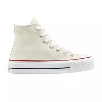 Converse Chuck Taylor All Star Lift Platform Archive Stars Women Sneakers White Vintage-White Red A15538C 37.5