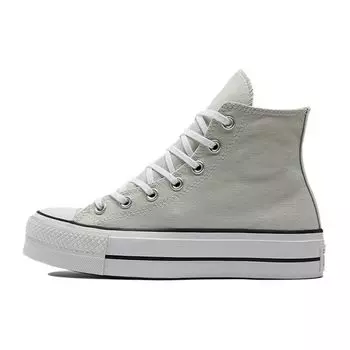 Converse Chuck Taylor All Star Lift Platform Светло-серебристые женские кроссовки Черно-белые 572720C 36