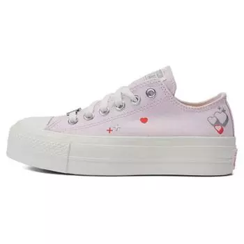 Converse Chuck Taylor All Star Lift Platform Low Y2K Heart Женские кроссовки Фиолетовый Lilac-Daze Egret A09115C 37