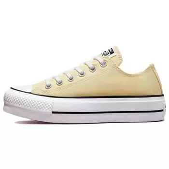 Converse Chuck Taylor All Star Lift Platform Low Season Color - Lemon Drop Женские кроссовки Желтый Черный Белый A00560F