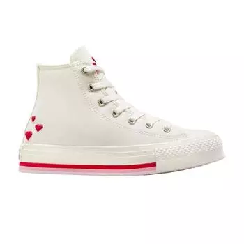 Converse Chuck Taylor All Star Lift Platform High GS Valentines Day 2025 Детские кроссовки Кремовый Винтажно-Белый Красный A10716C 36