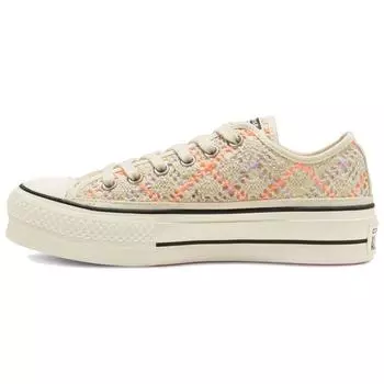 Converse Chuck Taylor All Star Low Boho Женские кроссовки крючком Tan Egret Multi 568278C