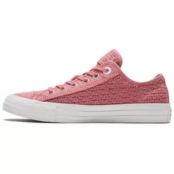 Converse Chuck Taylor All Star Low Crochet - Женские кроссовки Madder Pink White Black 567656C