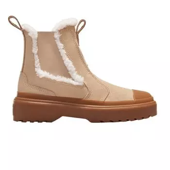 Converse Chuck Taylor All Star Lugged Chelsea Boot GS Warm Quarry Kids Sneakers Tan Egret Gum A09257C 35.5