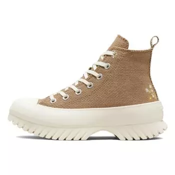 Converse Chuck Taylor All Star Lugged Platform 2.0 Высокая осенняя вышивка - женские кроссовки Sand Dune Коричневый кочевник-хаки Egret A05067C