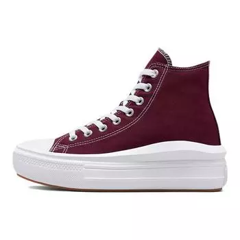 Converse Chuck Taylor All Star Move Platform High Dark Beetroot Женские кроссовки Красный Белый A02430C