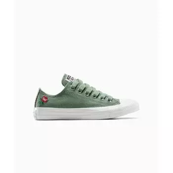 Converse Chuck Taylor All Star Rose крестиком вышитая пятка зеленая A13658c 220
