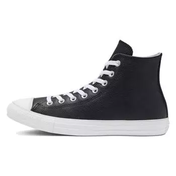 Converse Chuck Taylor All Star Сезонный цвет Кожа Удобные высокие парусиновые кеды Унисекс Черно-белые 35
