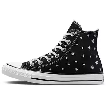 Converse Chuck Taylor All Star Женские кроссовки с вышивкой в виде звезд Black Egret Vintage-White A03723C 42