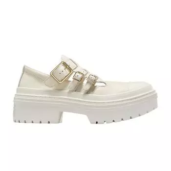 Converse Chuck Taylor All Star Женские кроссовки с выступом на каблуке Mary Jane Platform Low Egret Gold Cream A10617C 37