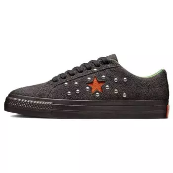 Converse Come Tees x One Star A Burning Star Кроссовки унисекс Черный Черный-Оливковый Оранжевый-Тигр A01763C 37.5