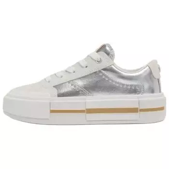 Converse Cruise Low Metallic Unisex Sneakers Silver Dull-Silver Vintage-White A15190C 37.5