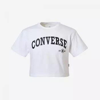 Converse Футболка Retro Chuck Crop 10026367 A01 белая 80