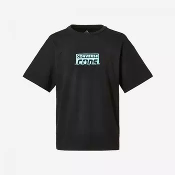 Converse Футболка с изображением черепа и водных лыж 10027156 A01 черная 100