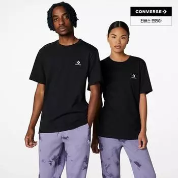 Converse Футболка с вышитым шевроном Star, черная 10023876 A02 90