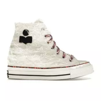 Converse Isabel Marant x Chuck 70 Internal Wedge High Vanilla White Unisex Sneakers Cream Black Red A10222C 36