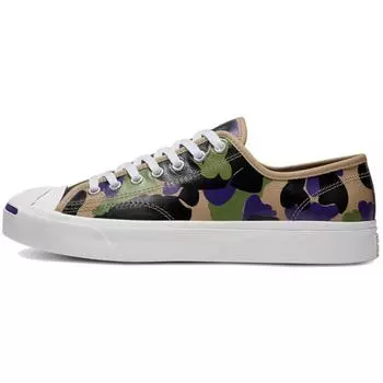 Converse Jack Purcell Кожаные Архивные Принты Трендовые Универсальные Низкие Кеды Унисекс Черный, Коричневый Зеленый 35.5