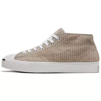 Converse Jack Purcell Mid Хаки Вельвет Унисекс Кроссовки Коричневый Белый 169795C 35.5