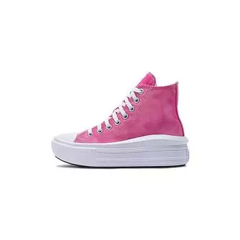 Converse Кеды Chuck Taylor All Star Move Platform High GS Chaos Fuchsia Детские Розовые Белые A11817C 39