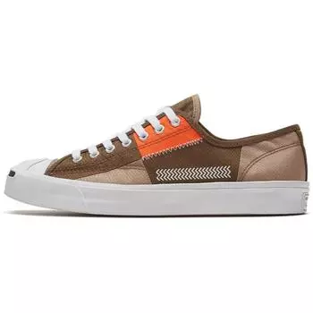 Converse Кеды Jack Purcell панельные удобные низкие парусиновые унисекс хаки оранжевый 35