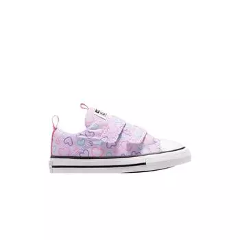 Converse Кроссовки Chuck Taylor All Star EasyOn Low TD Hearts для малышей, фиолетовые, паровые, фиолетовые, упс, розовые, A08382C 22