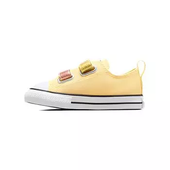 Converse Кроссовки Chuck Taylor All Star EasyOn Low TD Citrus Glitz Baby, желтые, как масло, с желтой глазурью для пончиков A07407F 21