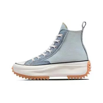 Converse Кроссовки Run Star Hike High Denim Unisex, синие, цвета жженого меда, Egret A12043C 39