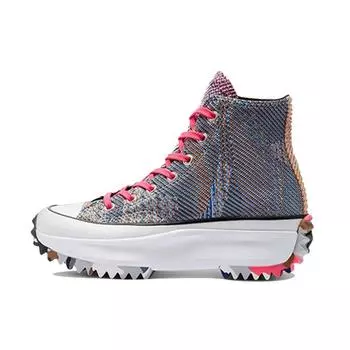 Converse Кроссовки унисекс Run Star Hike High Knit Mashup Синие Digital-Blue Light-Zitron 170249C 35