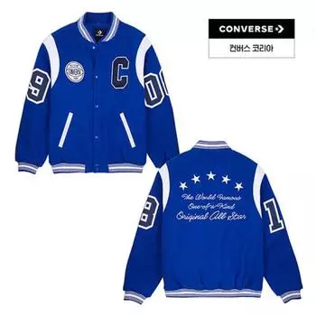 Converse Luxe Varsity Jacket Blue 10026725 A03 90
