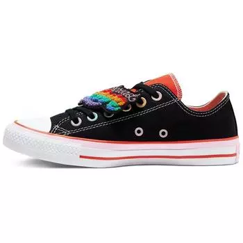 Converse Millie Bobby Brown x Chuck Taylor All Star Ox Multi Женские кроссовки Black Mandarin-Red Pink-Lady 567300C