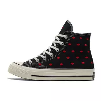 Converse Модные универсальные кеды на высокой подошве 1970-х годов, унисекс, черно-красные 36