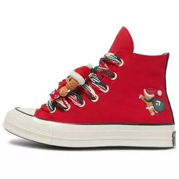 Converse Chuck 70 High X-Mas Gingerbread & Knit Sock - Красные мужские кроссовки Midnight-Clover Egret A12454C 35
