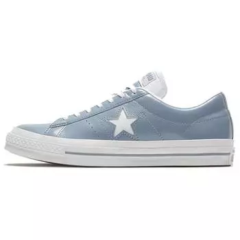 Converse One Star HanByeol Grey Non-slip and Wear-resistant Low-top Skate Shoes Unisex Blue Grey 35