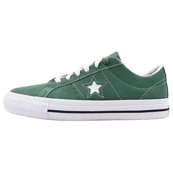 Converse One Star Pro Low Admiral Elm Зеленые кроссовки унисекс Бело-черные A07618C 35