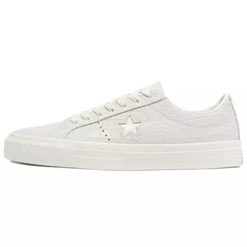 Converse One Star Pro Low Croc Emboss — Кроссовки унисекс Egret White Gum-Honey 170707C 37