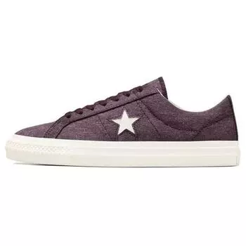 Converse One Star Pro Low Washed Canvas - Кроссовки унисекс Black Cherry Red Egret A07321C 35
