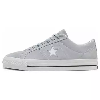 Converse One Star Pro Low Wolf серые унисекс кеды белые черные A04600C 35.5