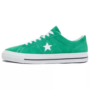 Converse One Star Pro Suede Low Apex Зеленые кроссовки унисекс Белый Черный A08481C 35