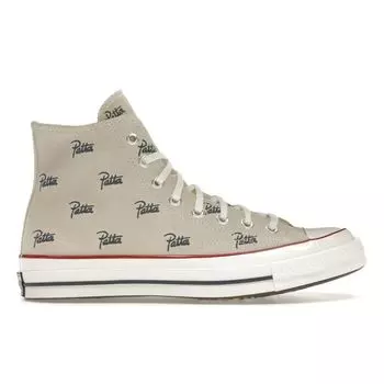 Converse Patta x Chuck 70 High Mini Logo Pack - кроссовки унисекс цвета натуральной слоновой кости, кремово-черные A12831C 39