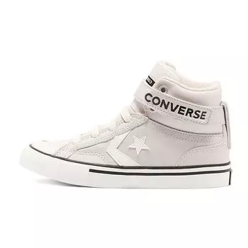 Converse Pro Blaze Strap High GS Leather & Heathered Knit - Silt Red Детские кроссовки Розовые ярко-коралловые Egret 669317C 28