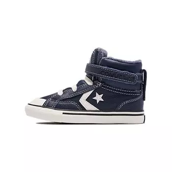 Converse Pro Blaze Strap High TD Leather & Heathered Knit - Детские кроссовки Lakeside Blue Obsidian Egret 769320C 23