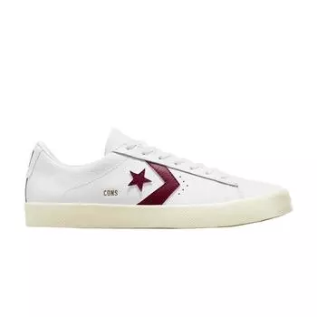 Converse Pro Leather Vulc Pro Белые темно-бордовые кроссовки унисекс Egret A05328C 37.5