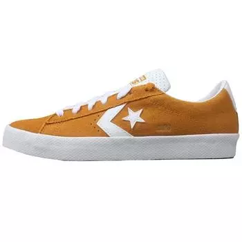 Converse Pro Leather Vulc Pro Замшевые низкие золотистые кроссовки унисекс с солнечными часами Желто-белые A04152C 46
