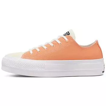 Converse Renew Cotton Chuck Taylor All Star Platform Low Fuel Оранжевые женские кроссовки Белые 567855C