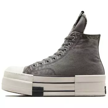 Converse Rick Owens x DRKSHDW DBL DRKSTAR Chuck 70 High Washed Canvas Pack - Мужские кроссовки Concrete Grey Egret A06755C 45