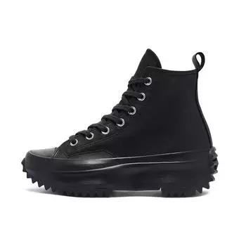 Converse Run Star Hike Hi Тройной черный кожа 37.5