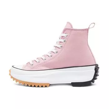 Converse Run Star Hike High Lotus Розовые женские кроссовки Бело-Черные 168892C