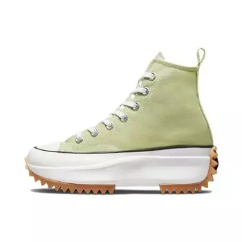 Converse Run Star Hike Platform Высокий сезонный цвет - Оливковые кроссовки унисекс Aura Зеленый Черный Белый A00552C 45